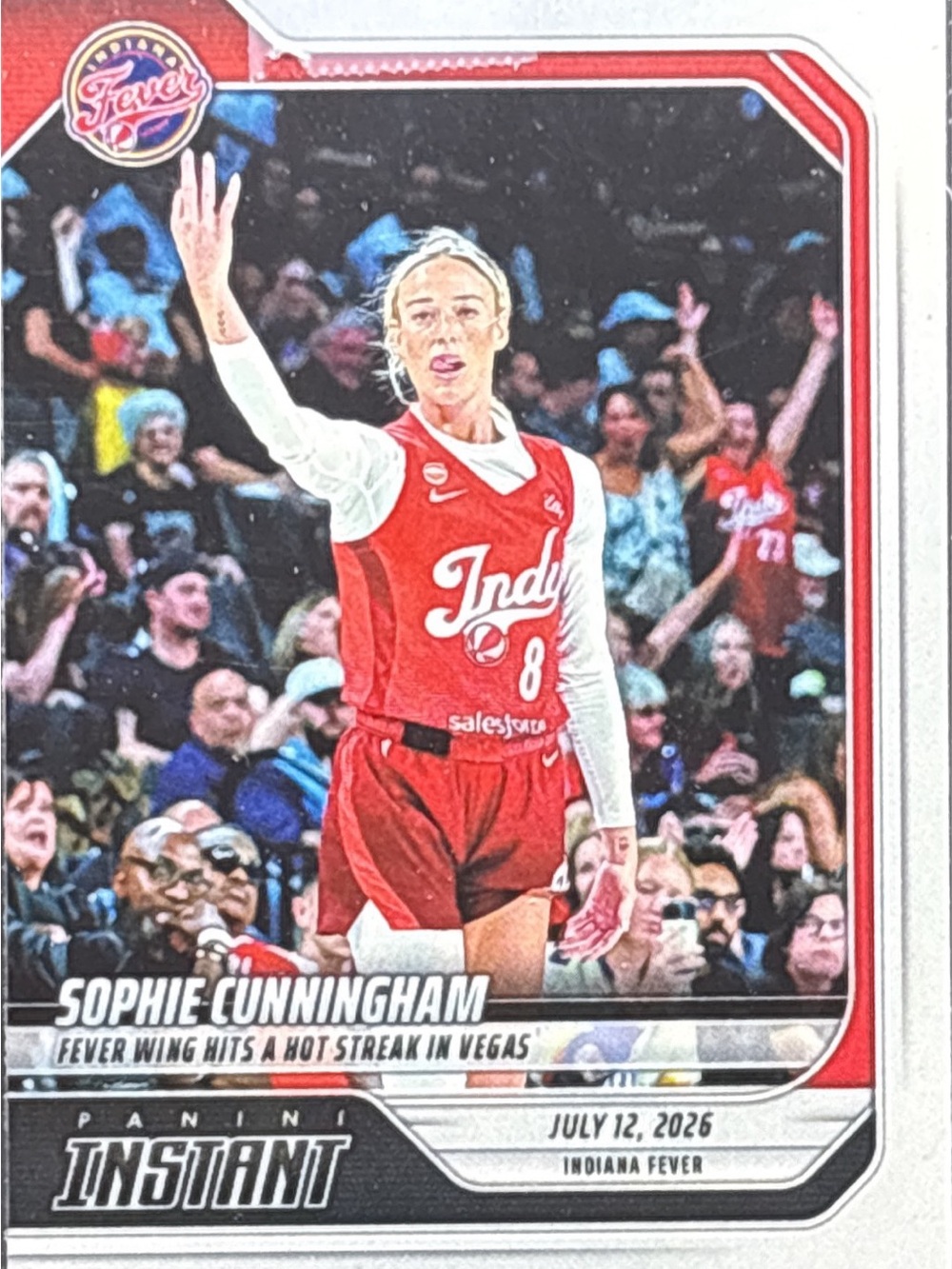Panini Instant Sophie Cunningham Indiana Fever Card - LE 1/1554